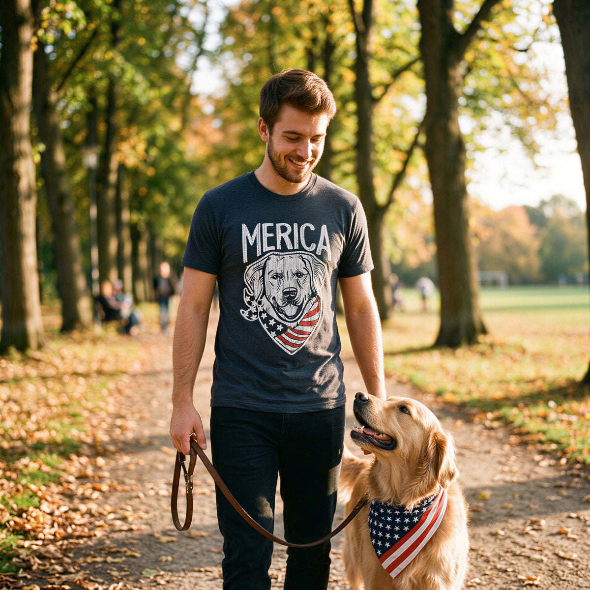 Merica Dog Men's T Shirt