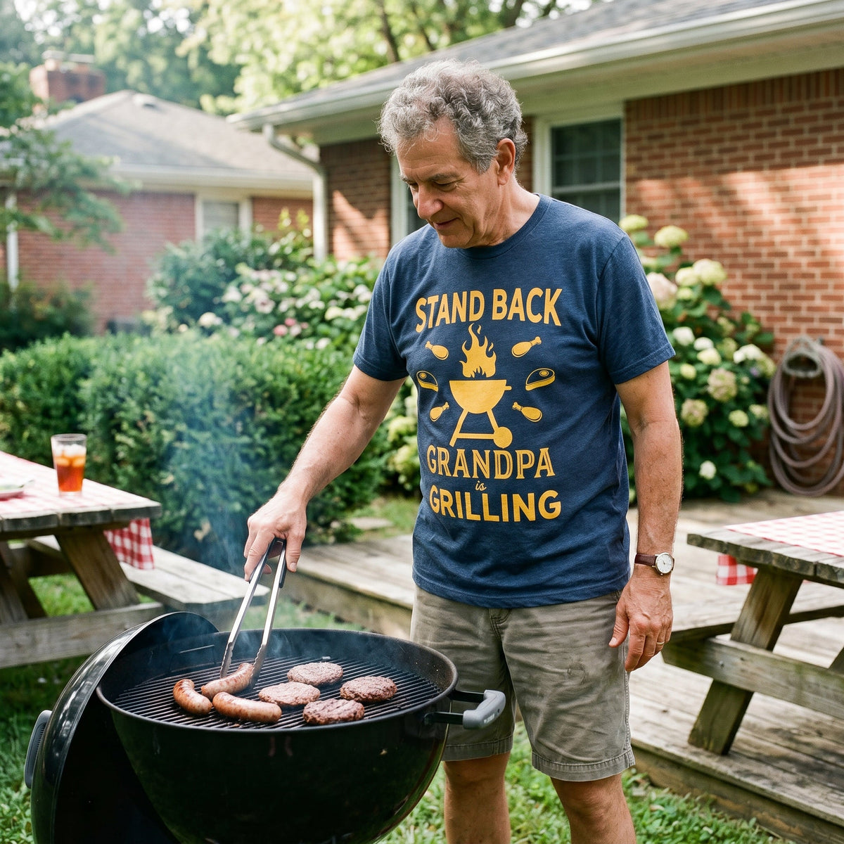 Stand Back Grandpa Is Grilling Men's T Shirt